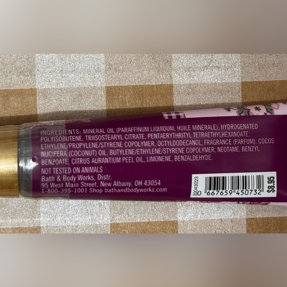 NEW B&BW x Vera Bradley Pink Berry Burst Lip Gloss & Pocketbac Antibacterial Gel - Picture 3 of 3